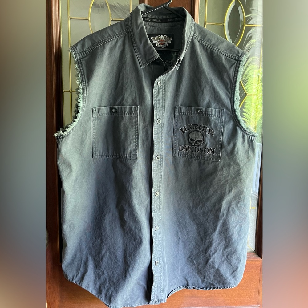 Harley-Davidson Willie G Skull Sleeveless Biker Motorcycle Shirt Vest Size XL